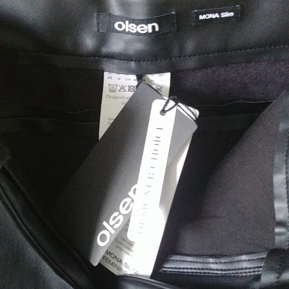 NWT, "OLSEN" BLACK PANTS, SIZE 44/ US L - Picture 3 of 13